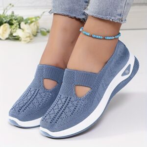 Ladies' Breathable Mesh Sleeve Sports Shoes - Lightweight And Comfortable Walking Shoes With PVC Soles And Cloth Shoe Pads - Multi Colored And Versatile All Season Shoes