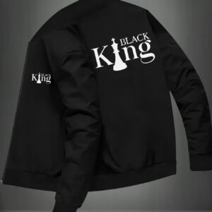 Chess Piece Print Elements Men'S Trendy Hot Sale Autumn And Winter Men'S High-End Casual Youth Jacket Stand Collar Handsome All-Match Tops Jacket Coat