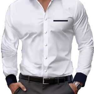 Latest Style, Lapel Long Sleeve, Traditional Print, Color Block Stripes, Men'S Lapel Shirt, Button- Lapel Shirt, Outdoor Lapel Shirt, Hot Selling Style, Wrinkle-resistant, Soft, High Quality, Daily Wear